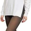 EXQUISLIFE Fleece Lined Tights Sheer Women - Fake Translucent Warm Pantyhose Leggings Sheer Thick Tights, for Winter (S)