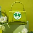 2PCS Cute Cartoon Bear Plush Headband and Badge Halloween Costume Accessories for Adult Cosplay Role-Playing (Green)