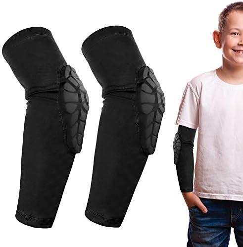 AceList Kids/ Youth 5-15 Years Sports Honeycomb Compression Knee Pad Elbow Pads Guards Protective Gear for Basketball, Baseball, Football, Volleyball, Wrestling, Cycling. (YXL(suits for: 11-15 years old))