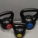 Fitvids Kettlebell Sets 3 Piece 10/15/20LB Strength Training KettleBells Weight Set, Black