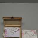 50 Pcs Advice And Wishes for The Mr And Mrs - Floral Wedding Advice Cards with Wood Box, Bride and Groom Well Wishes Box Keepsake, Bridal Shower Party Favors (pink flower-3)