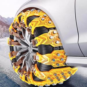 Snow Tire Chains for Cars SUV Pickup, Anti-Skid Winter Emergency Traction Chains for Ice and Snow, Fit Tire Width 185-265mm,6PCS