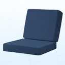 Outdoor Deep Seat Cushion Set, 22 x 22 Inch Waterproof and Fade Resistant Patio Furniture Cushion Backrest with Ties for Patio Garden Yard and Balcony (Blue, 22x22Inch)