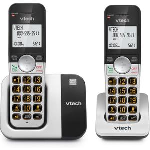 VTech Cordless Phone 2-Handset with Large Display and Big Buttons, DECT 6.0 with Caller ID/Call Waiting, Full Duplex Speakerphone, ECO Mode, Last 10 Number Redial, Easy to Use,VG231-2