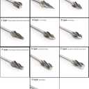 DLtools 10pcs Aluma Cut Tungsten Carbide Rotary Burr Set, Metal Carving Drilling Polishing Cutter Bits with 1/8"(3mm) Shank and 1/4"(6mm) Head Dia for Die Grinder Drill Aluminum and Wood