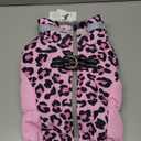 FUAMEY Dog Coat for Large Dogs,Waterproof Dog Winter Jacket with Harness Built in Puppy Cold Weather Coats Reflective Pet Vest with Zipper Warm Fleece Dogs Snowsuit Windproof Pink Leopard L (L (Chest:24in))