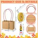 Gilprop 30 Pcs Teacher Appreciation Week Flower Bag with Handle Kraft Flower Bouquet Bags Teacher Appreciation Gift Bag with Pencil Tag Tape Measure Ribbon for School End of Year(Rectangular,Brown)