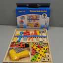Kids Tool Set with Electric Drill, 46 Pcs Wooden Toddler Play Tools Set with Tool Box, Montessori STEM Educational Construction Building Toy for 3 4 5 6 Year Old Boys Girls Birthday Gifts