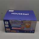 HOUSE DAY 30 Pack Vacuum Storage Bags with Electric Pump, 4 Sizes + 2 Roll-Up (5 Each), Space Saver Vacuum Seal Bags for Clothing, Bedding, Pillows, Travel  Airtight Seal, Reusable & Durable