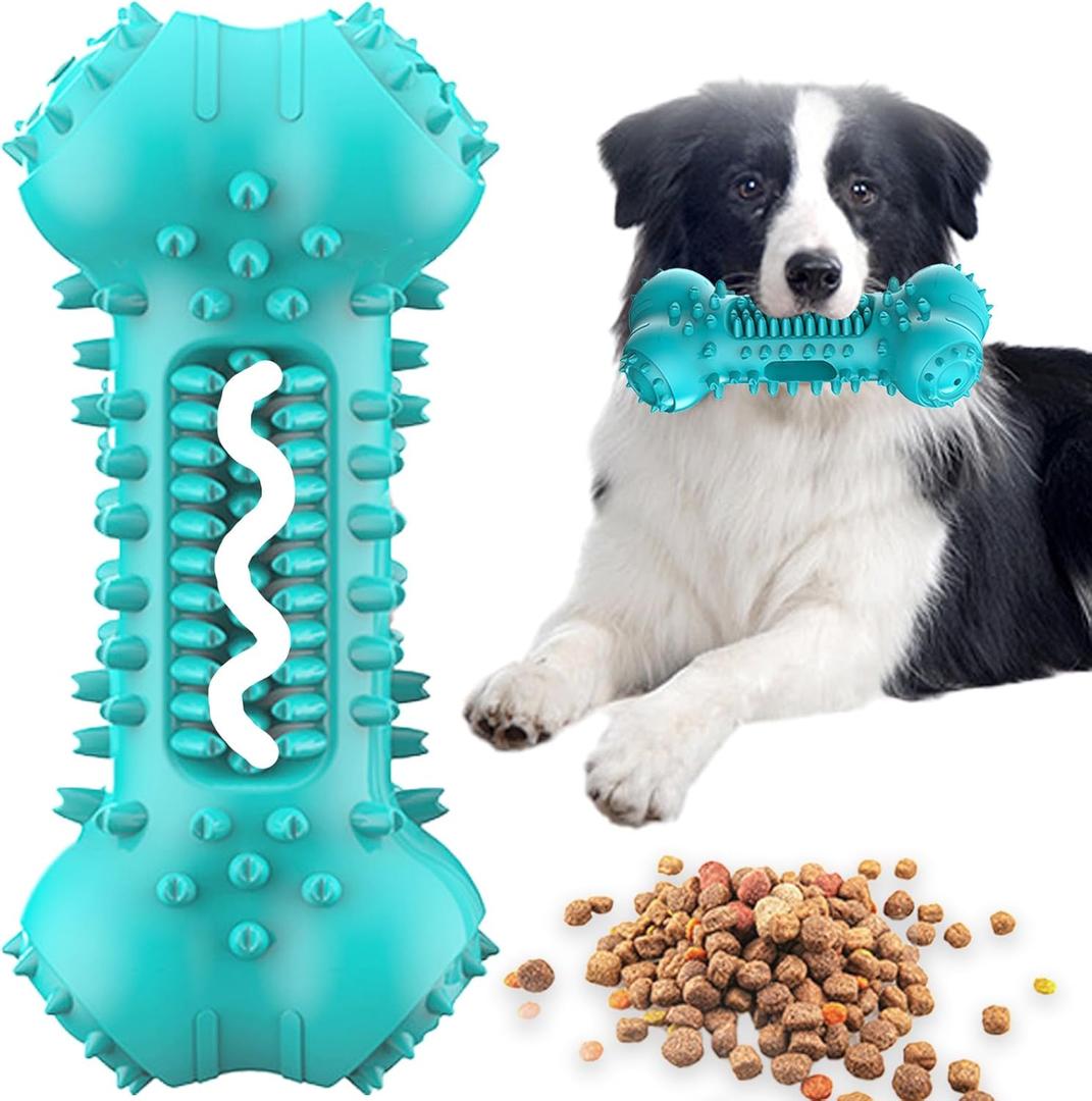 Toothbrush Dog Chew Toy, Stick Bone for Dog Teeth Cleaning, Tooth Brushing, Teething Chew Toys, Interactive Treat Dispenser Toy & Bite and Brush Toy for Medium and Large Dogs