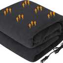 Westinghouse Heated Car Blanket with 3 Heating Levels, 4 Hours Auto Off, 12 Volt Electric Blanket for Car, Truck, SUV, RV, Machine Washable, 59" x 43”,(Charcoal,Upgrade Model)