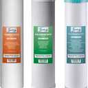 iSpring F3WGB32BM 4.5 x 20 3-Stage Whole House Water Filter Set Replacement Pack with Sediment, CTO Carbon Block, and Iron & Manganese Reducing Cartridges Fits WGB32BM, White (Pack of 1)