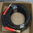 Twinkle Star 50FT Pressure Washer Hose with 3/8 Inch Quick Connect, High Tensile Wire Braided Power Washer Hose, 5,800 PSI