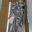 IBUYKE Industrial Pipe Clothes Rack, 50 Inch Wall Mounted Clothing Rack, Space-Saving Hanging Closet Rod, Heavy Duty Multi-Purpose Garment Rack for Closet and Laundry Room(4 Bases), Black TYJ002H