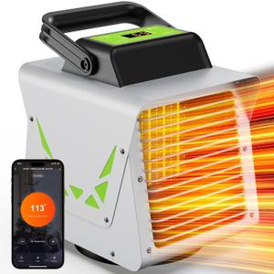 1500W Greenhouse Heater With APP Remote Control & Smart Control Panel, Portable Outdoor for Plants & Vegetables, Smart Safe for Greenhouse, Garage, Grow Tents, Sunroom