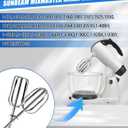 2 Pcs Mixer Beater Attachments, Stainless Steel Replacement Beaters Compatible with Sunbeam Mixmaster Vintage Stand Mixer