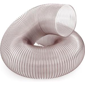 Pangda 8 in X 6 ft Clear Grass Catcher Lawn Vac Hose PU Flexible Leaf Vac Collection Lawn Mower Bagger Dust Collection Hose Fits Most Brands