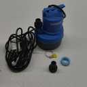 1/2 HP Submersible Water Pump 2900 GPH Portable Small Sump Pump For Pool Cover, Basements, Puddles, Gardens Ponds With 16.4 Ft Power Cord and Hose Adapters, Blue