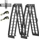 LEMNISCATE Aluminum Loading Ramps for Pickup Trucks, 1500 LBS, 7.5FT Folding Trailer Ramps with Handle & Buckle, for Lawn Mowers, Motorcycle, UTV, ATV, 89"x12", 2PC, Black