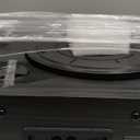 Vinyl Record Players Vintage Turntable with Speakers Belt-Driven Turn Tables Support 3-Speed, Bluetooth Wireless Playback, Headphone, AUX-in, RCA Line LP Phonograph Auto Stop Retro Black