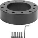 1In Steering Wheel Spacer, 6 Hole Hub Aluminum Alloy Steering Wheel Hub Pad Heighten Increased Pad Adapter Universal