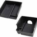 Black Center Console Organizer Tray for 2021-2024 Ford Broncos Two Layer,Armrest Storage Box Organizer