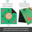 Large Mahjong Mat with Carrying Bag, Anti Slip and Noise Reduction Mahjong Table Mat for Poker, Card, Board & Tile Games 31.5 x 31.5 Inches (Green)