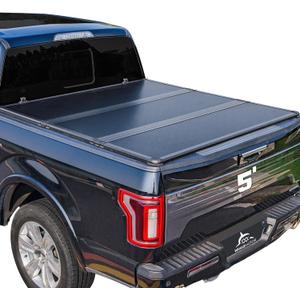 Hard Folding Truck Bed Tonneau Cover Compatible with Nissan Frontier 2005-2025 5 ft Short Box w/or w/o Track Rail, Tri Fold Style