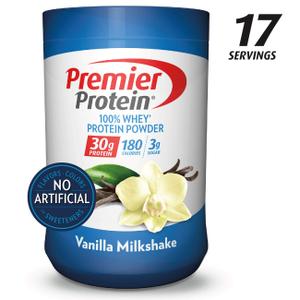Premier Protein Whey Protein Powder, Vanilla, 28 Ounce (EXP 03/14/26)