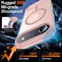 5 x MOZOTER for iPhone Air Case with Kickstand,[Compatible with MagSafe] [12FT Military Grade Protection] Slim Translucent Matte Shockproof Phone Case,6.5",Pink