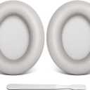 Link Dream Ear Pads for Beats Studio Pro Wireless Headphone Replacement Ear Cushions Memory Foam Earpads Cushion Cover Soft & Comfortable, Noise Isolation, Easy to Install (Light Grey)