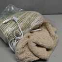 Heated Blanket Throw, Electric Throw Blanket with 5 Heating Levels & 4 Hours Auto Off, Double Sided Soft Cozy Sherpa Electric Heated Blanket with ETL Certified for Office, 50"x60", Milk Coffee