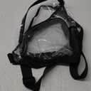 HULISEN Clear Sling Bag, Clear Bag Stadium Approved, Transparent Shoulder Crossbody Backpack Chest Casual Daypack (Black)