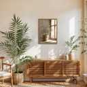 Vintage Olive Tree Wall Art, Rustic Botanical Pictures Wall Decor Painting 3D Textured Sandstone Retro Farmhouse Poster Picture Print for Bedroom Living Room 16x24 inch Wood Framed