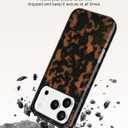 Jusy Compatible with MagSafe Brown Tortoise Shell Print Phone Case for iPhone 17 Pro, Amber Trendy Luxury Magnetic Soft TPU and Hard PC Protective Phone Cover for Women Girls - Yellow