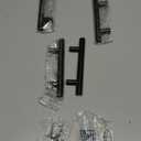 Probrico (4 Pack 3-3/4 Inch Hole Centers Cabinet Handles Black Kitchen Cabinet Pulls, Euro T Bar Drawer Handles Dresser Cabinet Pulls Hardware, 6 Inch Total Length