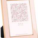 5x7 Enamel Picture Frame, Gold Metal Edge with Easel, Real Glass Photo Frame for Wall and Tabletop Display Family Office Photo Gallery, Pink Enamel/1pc