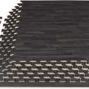 ProsourceFit Wood Grain Puzzle Mat -inch, 6 EVA Foam Interlocking Floor Tiles (24 Sq Ft) for Secure Indoor Room Workout Flooring and Playmat