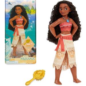 Disney Store Girl's Disney Princess Classic Doll (Moana), 11 Inches, Includes Brush with Molded Details, Fully Posable Toy in Classic Outfit Disney Store Girl's Disney Princess Classic Doll (Moana), 11 Inches, Includes Brush with Molded Details, Fully Posable Toy in Classic Outfit