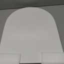 Toilet Seat D Shape Soft Close Quick Release Easy Clean Toilet Seat Replacement with Non-Slip Bumpers for Bathroom White, 18.39"L x 14.25"W