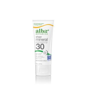 Alba Botanica Sunscreen Lotion, Sensitive Mineral, SPF 30, Fragrance Free, 3 oz