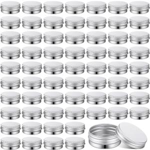 300 Pcs 0.5 oz Salve Tins with Lids Bulk Lip Balm Containers Round Metal Containers with Screw Top Lids Aluminum Silver Tin Cans for DIY Salve Candle