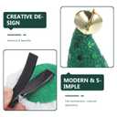 Toyvian 5pcs Christmas Hat Hair Clips, Sequin Mini Tops Decorative Barrettes for Girls Holiday Party Hair Accessories in Red, Green, Silver