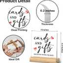 Cards and Gifts Sign for Wedding - Cards and Gifts Acrylic Sign Desk Plaque Wedding Reception and Event Party Table Decor