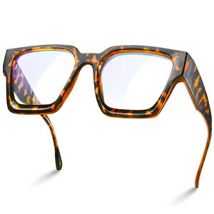 livho Oversized 99% Blue Light Glasses for Woman - Rectangle Fashion Glasses for Computer, Chic Preppy Frame - Anti Eyestrain