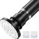 Heavy Duty Tension Rod, Adjustable Shower Rod Tension 28 to 48 Inches, Compression Curtain Rod for Windows, Curtain, Doorway, Black