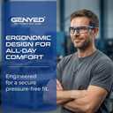 Safety Glasses ANSI Z87+ with Removable Foam Gasket, Clear Lens, Anti-Fog, Scratch-Resistant, UV400 Wraparound Protective Eyewear for Work, Construction & DIY