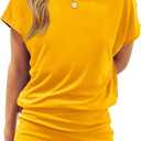 UNCLECAT Womens T Shirt Mini Dress 2026 Summer Casual Short Sleeve Beach Vacation Loose Fit Dresses
