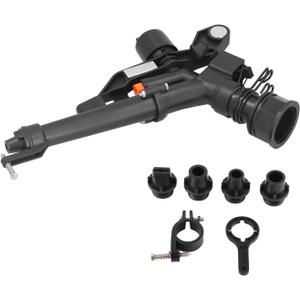 Irrigation Sprinkler, ABS Circle Impact Sprinkler with Nozzles, Adjustable Rocker Arm Large Flow Watering Sprinklers for Garden Lawn Yard and Grass Irrigation