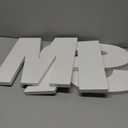 3pcs The Letters Wooden Charcuterie Board, 12 Inch Larger Halloween Food Trays, Fillable The Letters Shaped Serving Platter for Snack Candy Cookie Dessert, Perfect for Halloween Party Decoration (White)